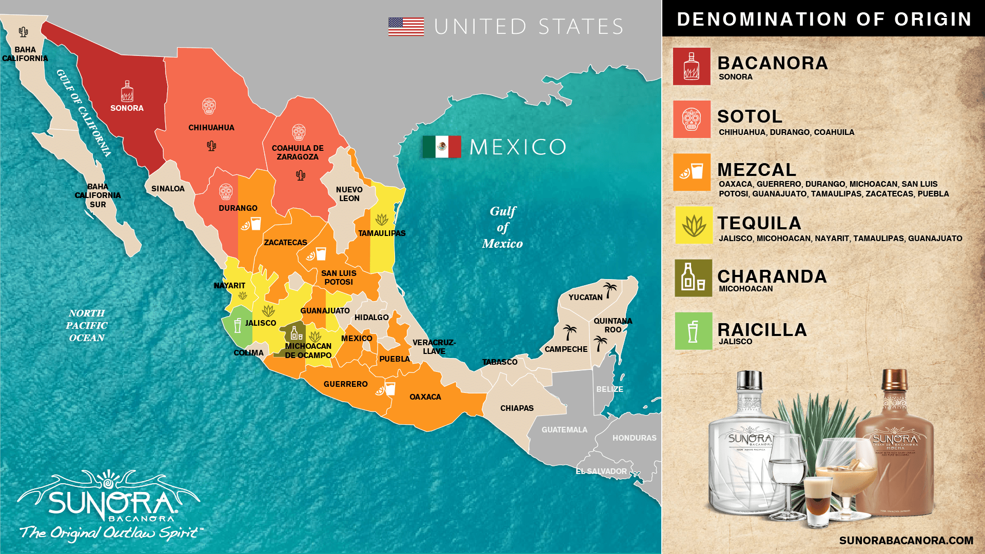 Mezcal Map of Mexico